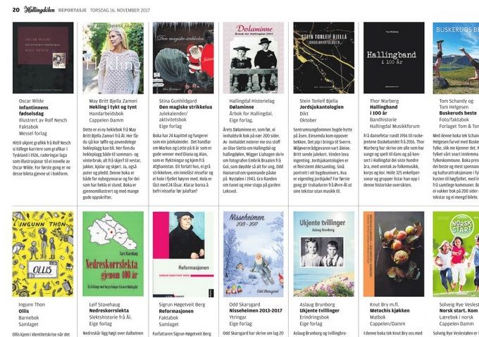 Årets lokale bøker - Signering på Bokmessa, Ål  Kulturhus 18. november 2017 fra kl 12.00